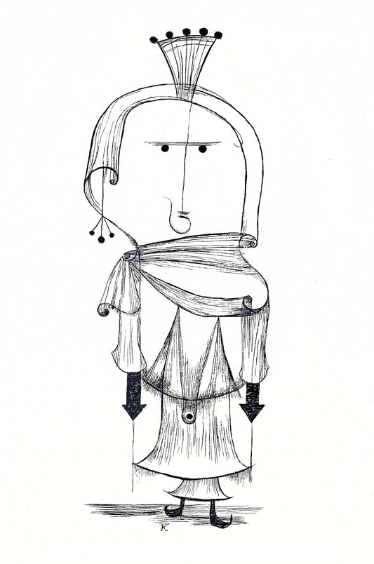 Paul Klee Abstract Figure Archival Reproduction Art Print