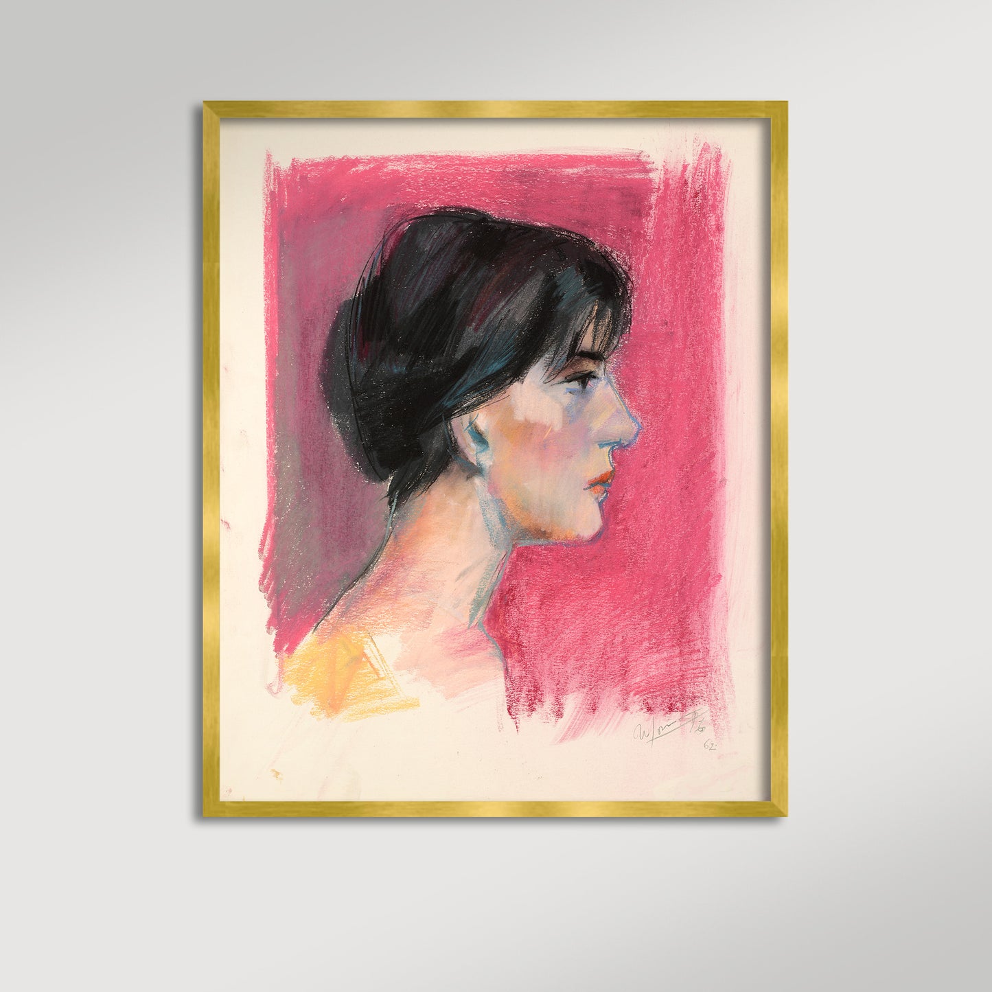 Profile in Pink Archival Reproduction Art Print