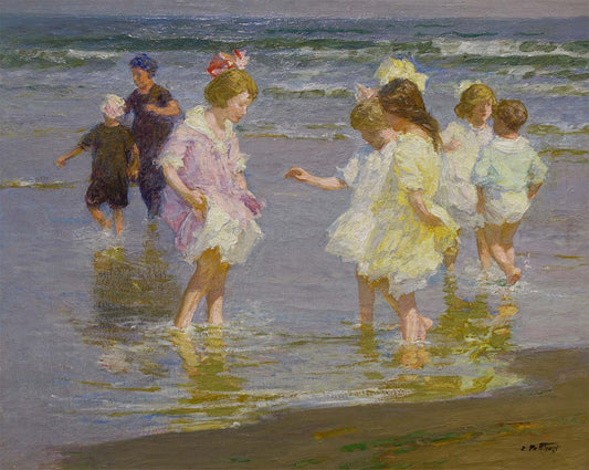 Wading In Archival Reproduction Art Print