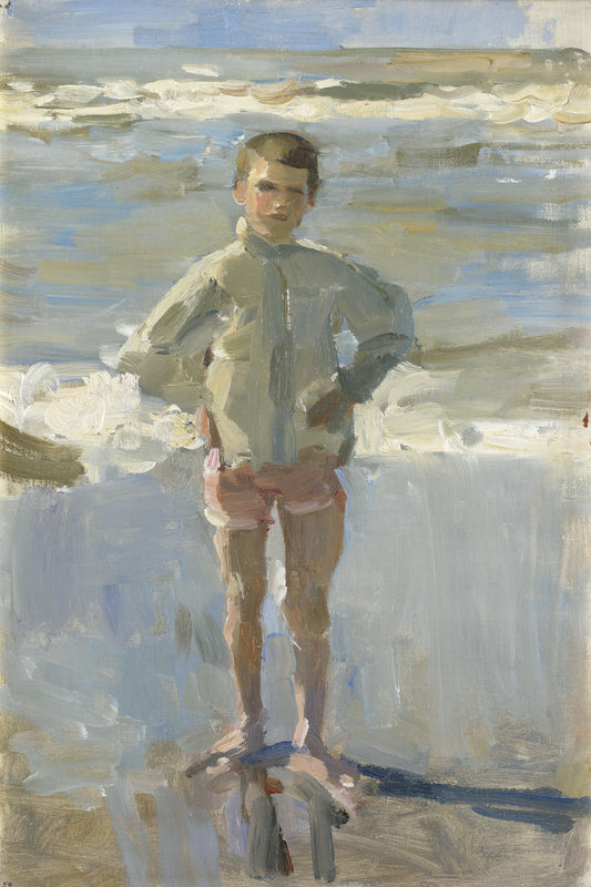 Painterly Beach Boy Archival Reproduction Art Print