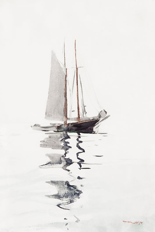 Watercolor Sailboat Archival Reproduction Art Print