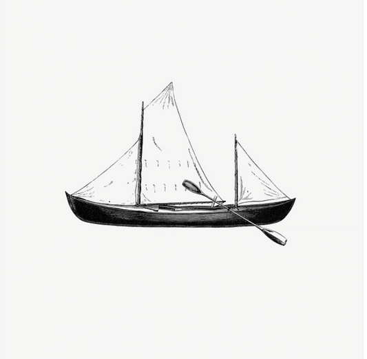 Vintage Canoe Archival Reproduction Art Print