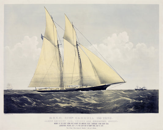 Vintage Irish Schooner Archival Reproduction Art Print