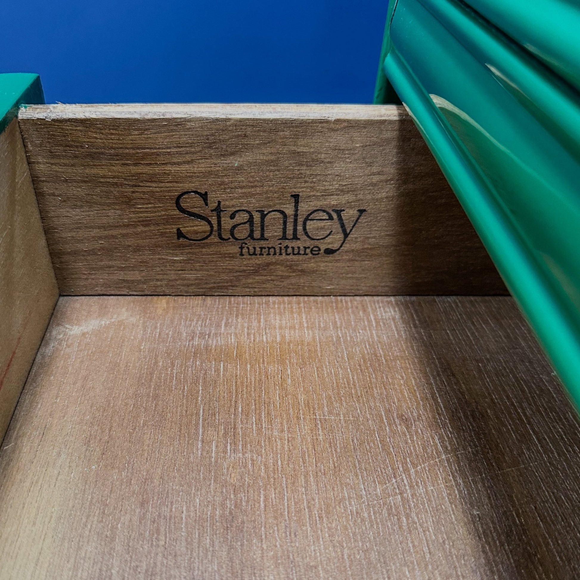 Delaney / China Cabinets & Hutches lacquered green high gloss finish. Custom lacquer services. - Casey Grace Studio, LLC