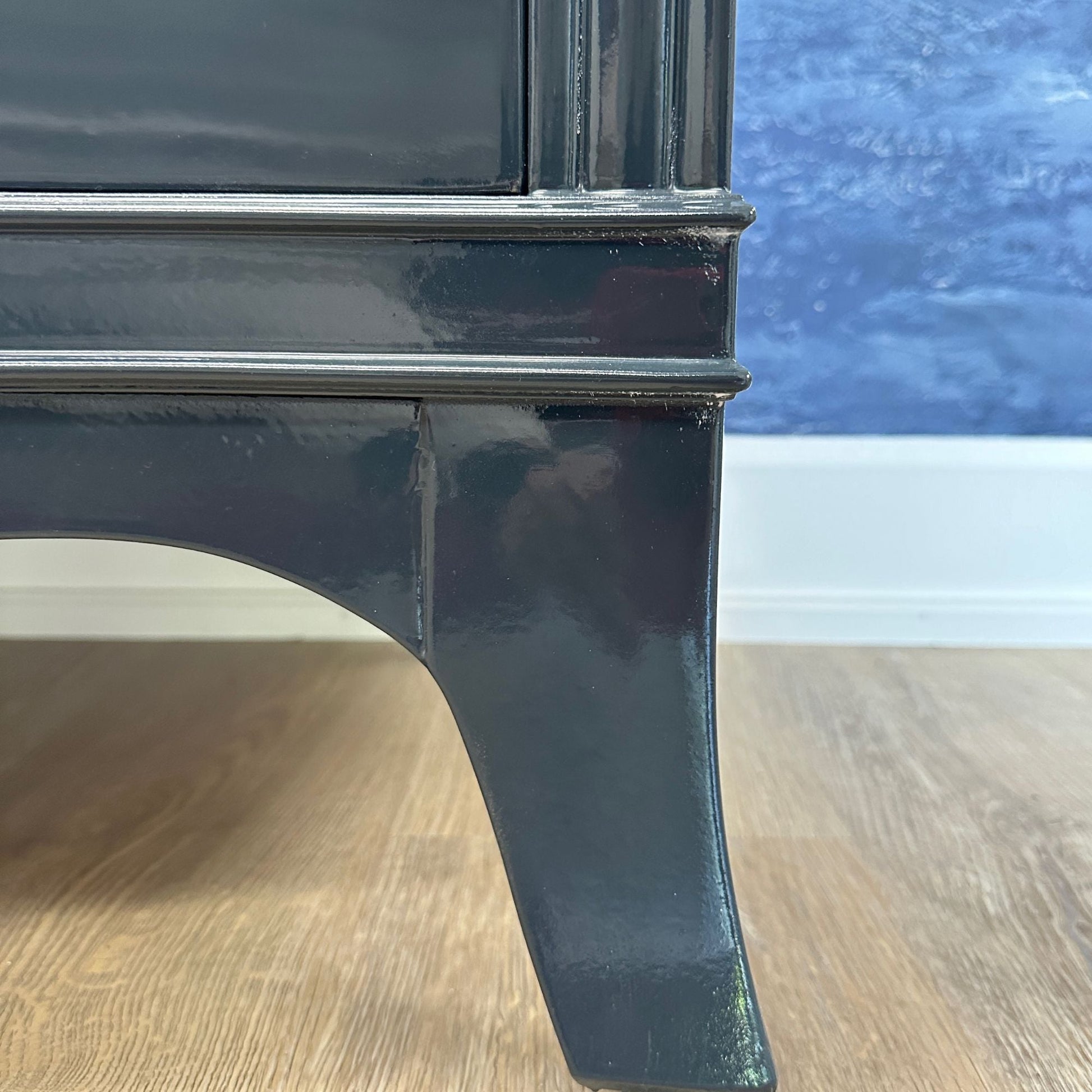 Diana / Dressers / Lowboys lacquered dark navy high gloss finish. Custom lacquer finishing available. - Casey Grace Studio, LLC