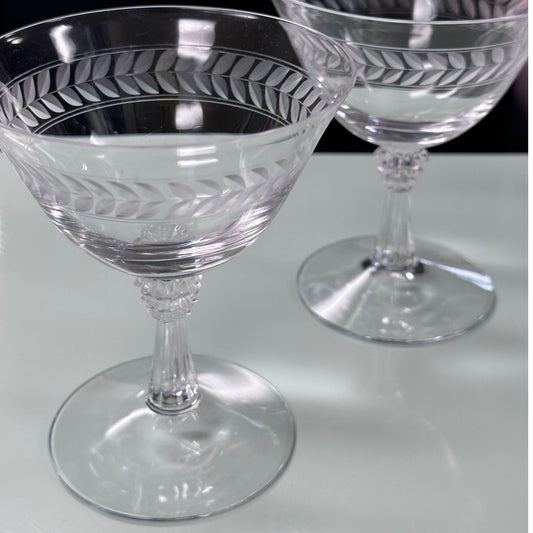 Vintage Stemware Barware - Old Fashioned Glasses - Casey Grace Studio, LLC