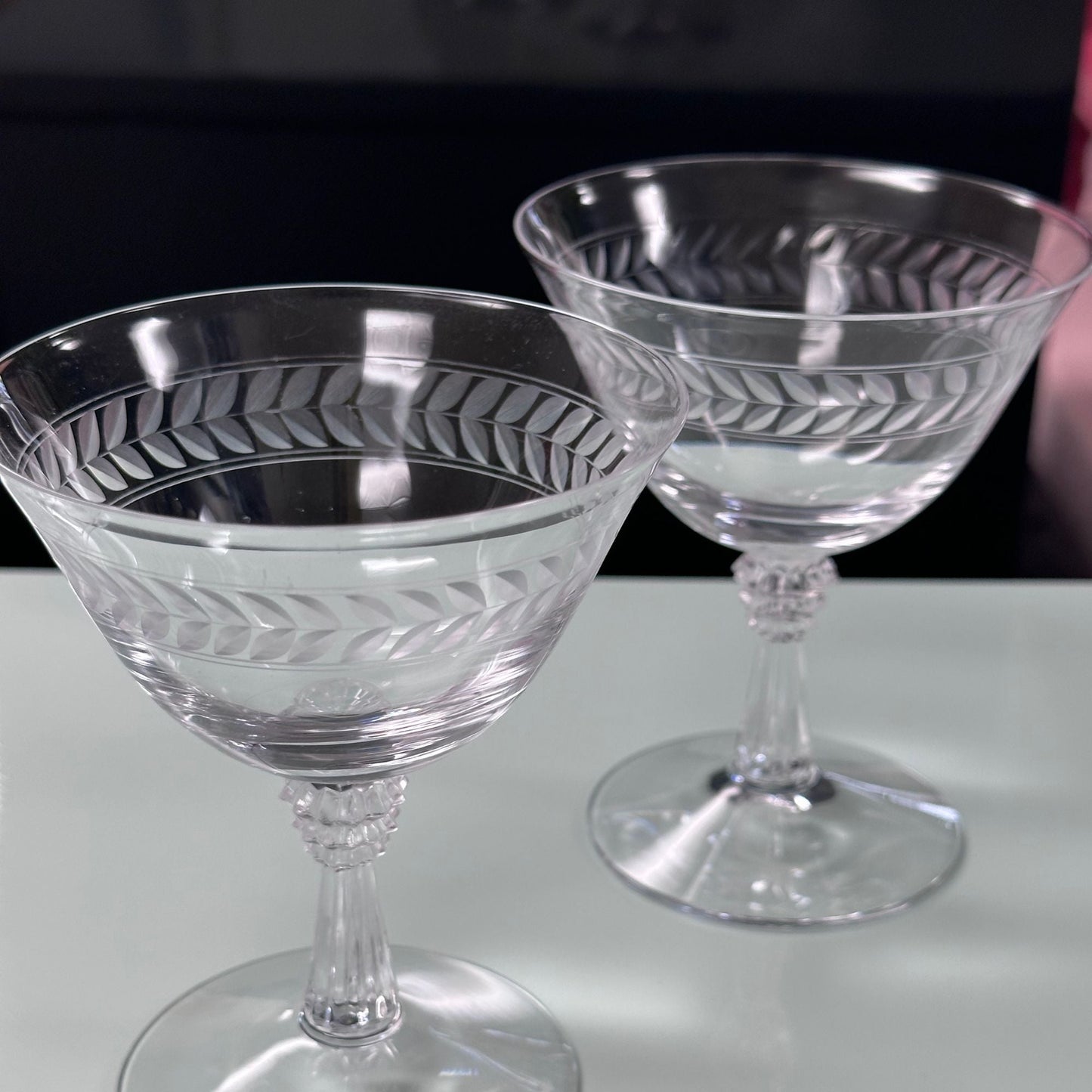 Vintage Stemware Barware - Old Fashioned Glasses - Casey Grace Studio, LLC