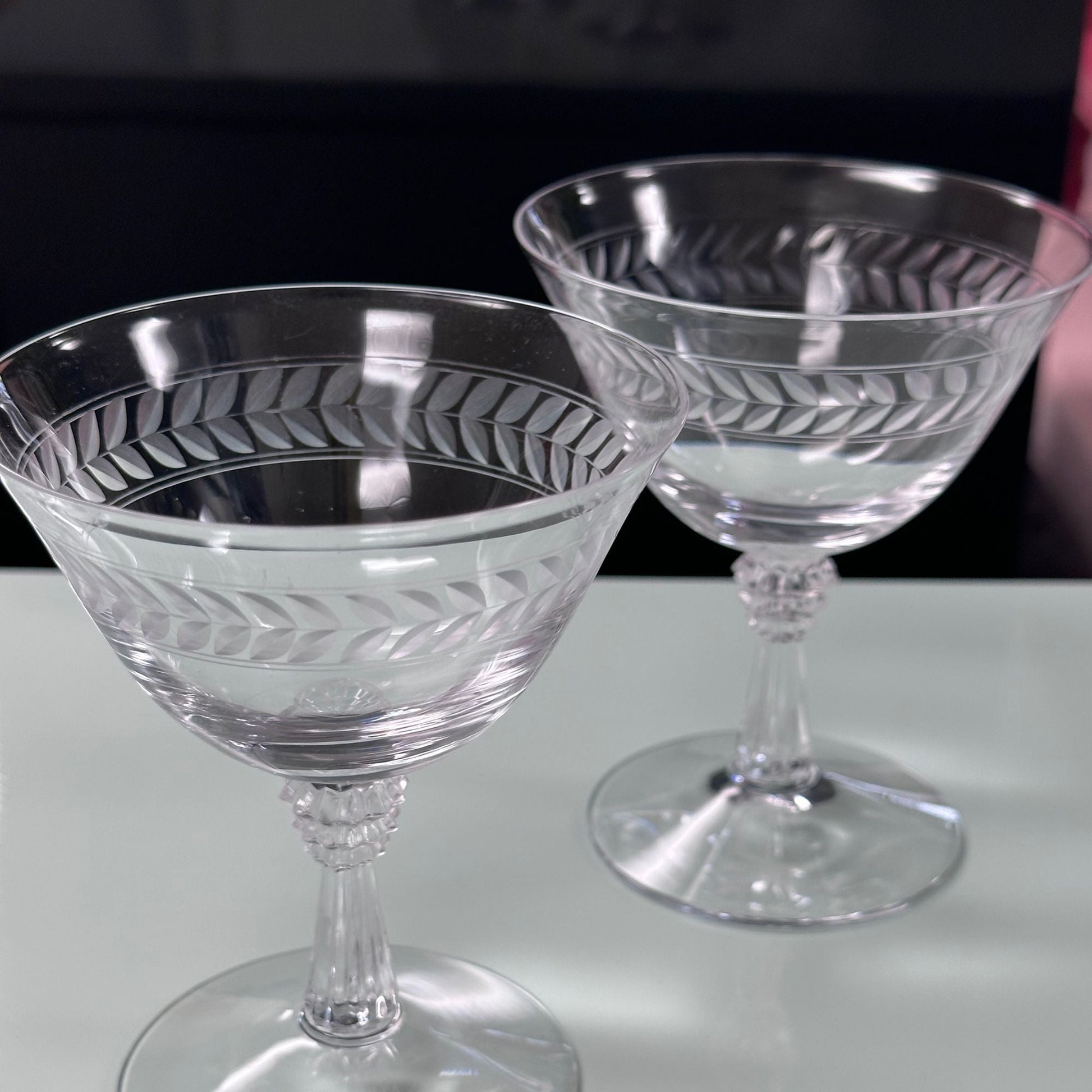 Vintage Stemware Barware - Old Fashioned Glasses - Casey Grace Studio, LLC