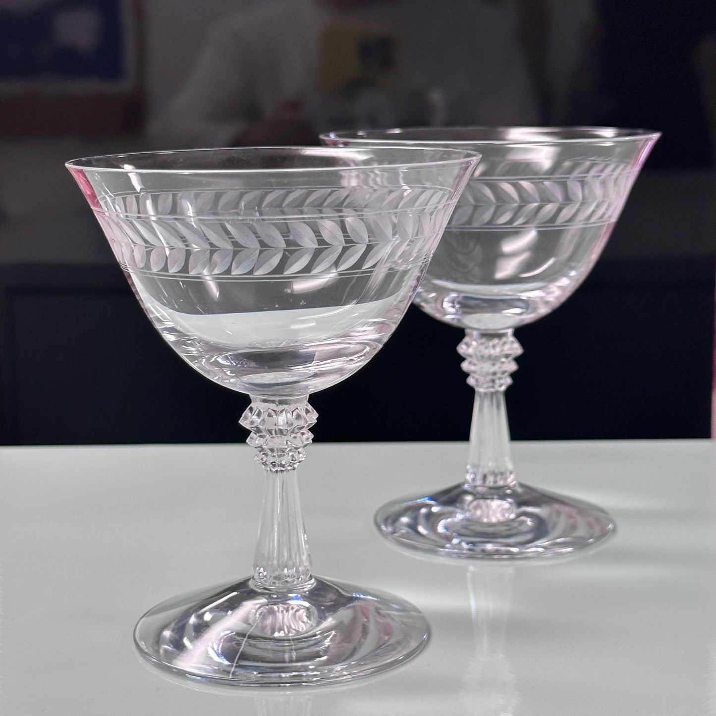 Vintage Stemware Barware - Old Fashioned Glasses - Casey Grace Studio, LLC