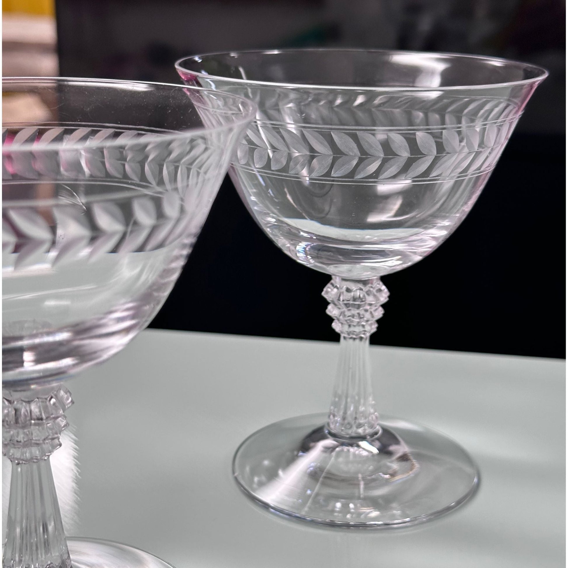 Vintage Stemware Barware - Old Fashioned Glasses - Casey Grace Studio, LLC