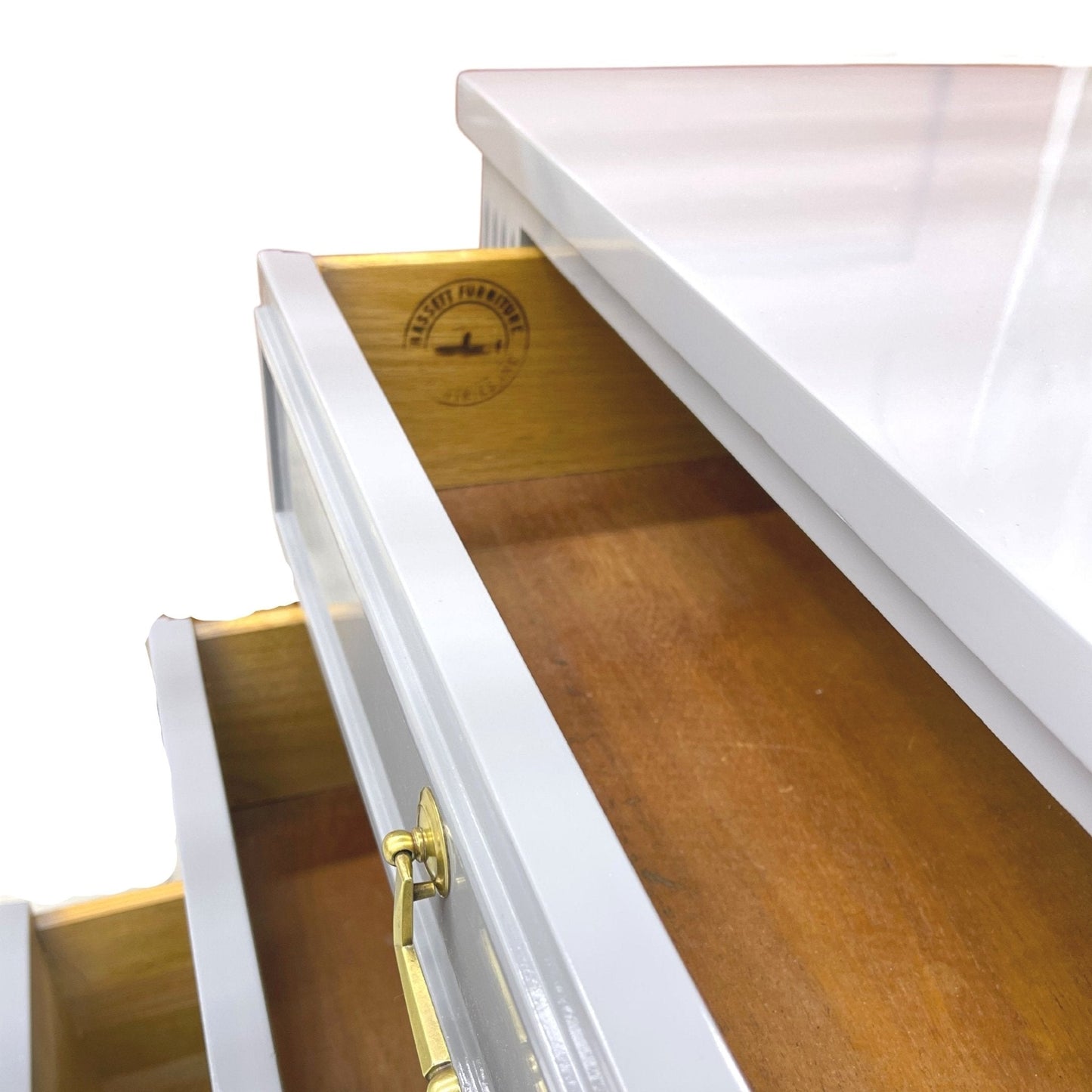 Benson / Dressers / Lowboys, lacquered grey vintage dresser - Casey Grace Studio, LLC