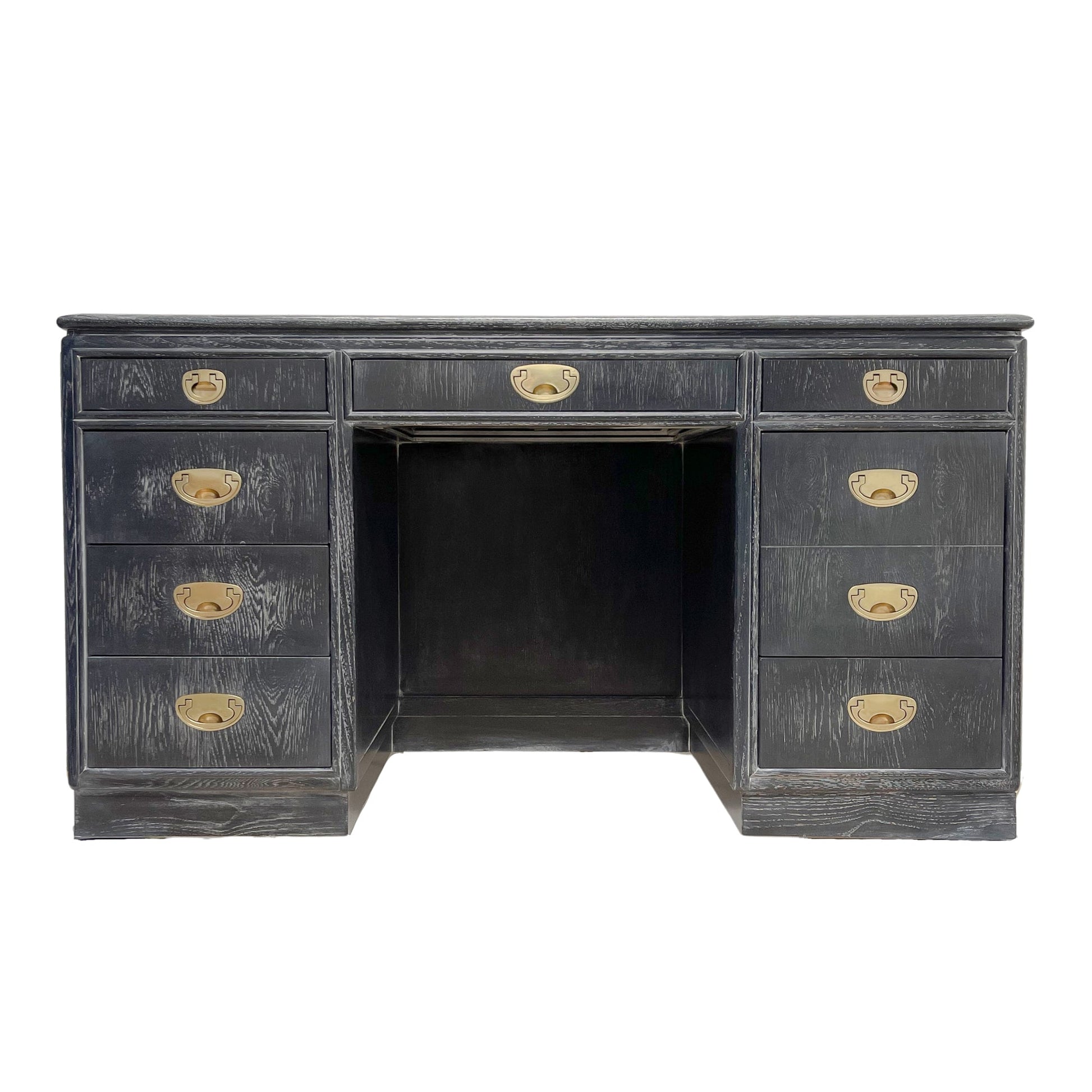 Bentley / Desks rescued and refinished in a black ceruse technique. Custom lacquer finishing available. - Casey Grace Studio, LLC