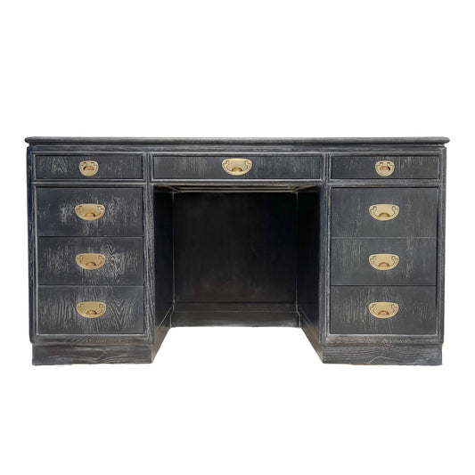 Bentley / Desks rescued and refinished in a black ceruse technique. Custom lacquer finishing available. - Casey Grace Studio, LLC