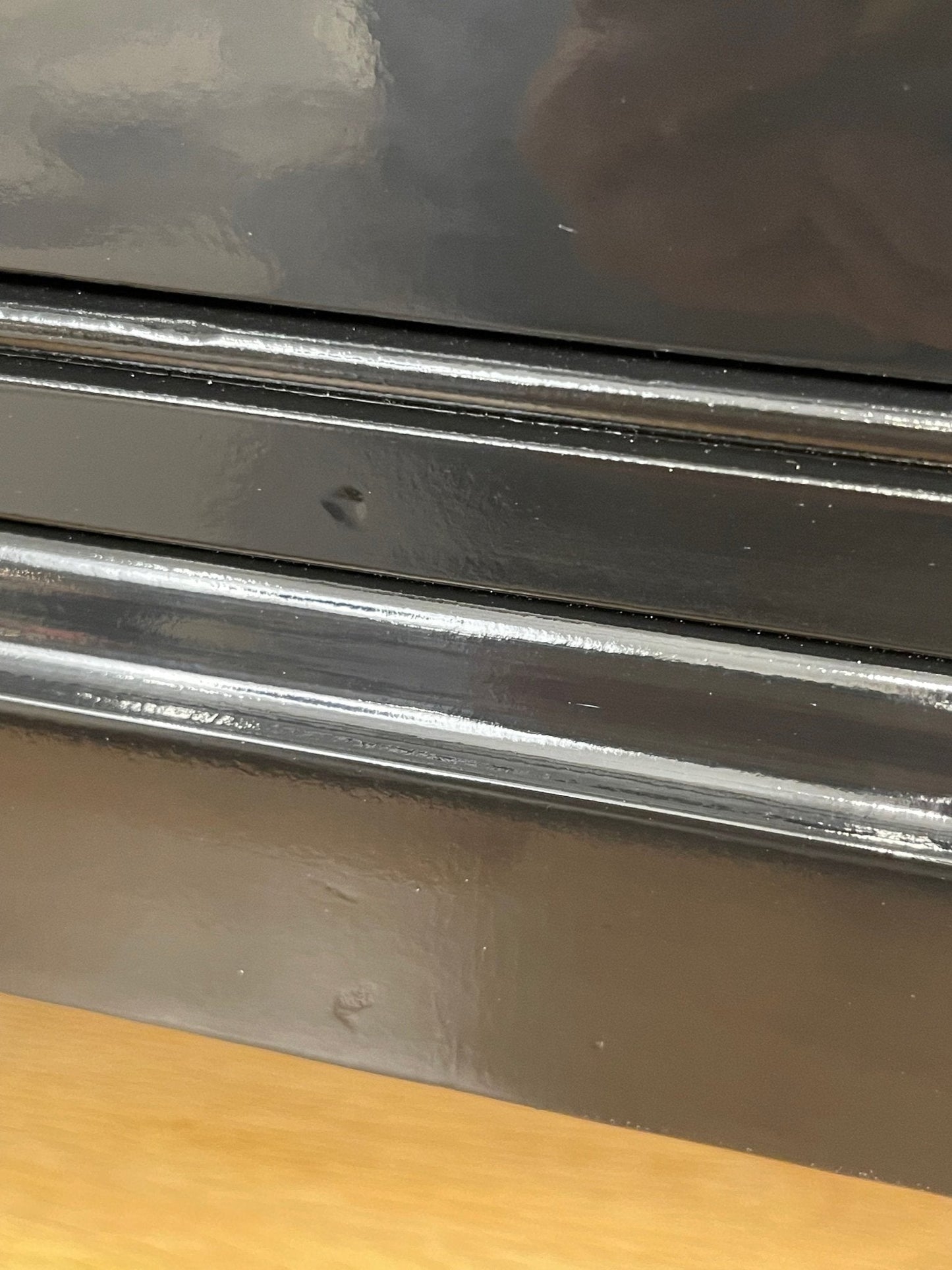 Betty / Buffets & Sideboards lacquered black and finished with polished brass Modern Matter hardware. Custom lacquer finishing services available. - Casey Grace Studio, LLC