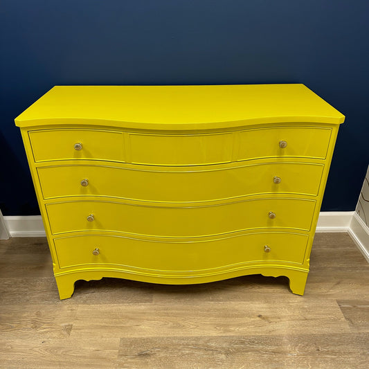 “Clara” Morganton Serpentine Dresser - Casey Grace Studio, LLC Antique furniture, Home Furniture, Reclaimed furniture, Custom furniture, Painted furniture, Upcycled furniture, Unique furniture, Maximalist décor, Vintage furniture, Reclaimed, refurbished, lacquered furniture, lacquer furniture, Painted furniture, Painted antique furniture, Furniture Refinishing, Second Hand Furniture