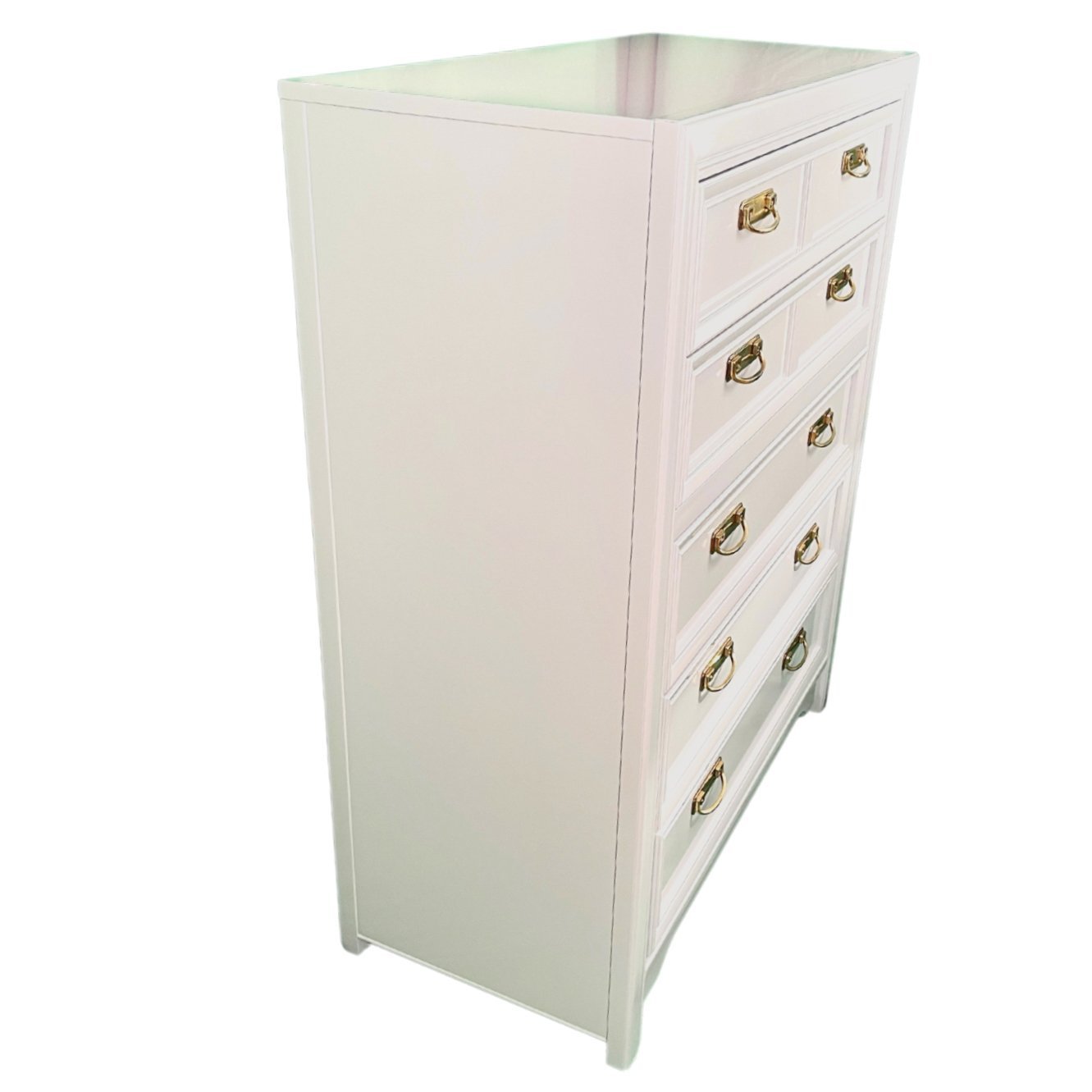 Grant / Dressers / HIghboys lacquered in a soft grey high gloss finish. Custom lacquer finishing services available. - Casey Grace Studio, LLC