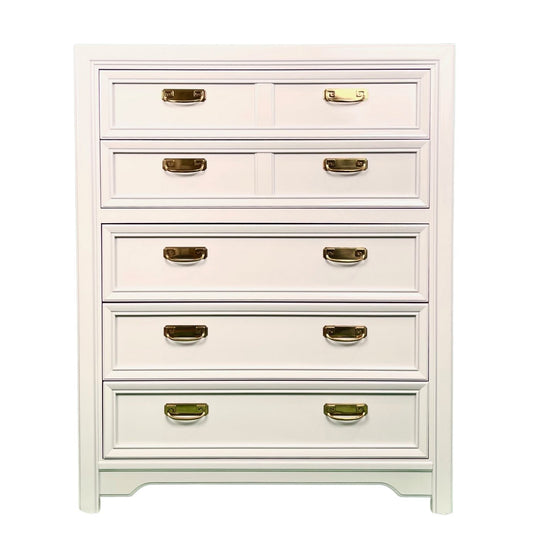 Grant / Dressers / HIghboys lacquered in a soft grey high gloss finish. Custom lacquer finishing services available. - Casey Grace Studio, LLC