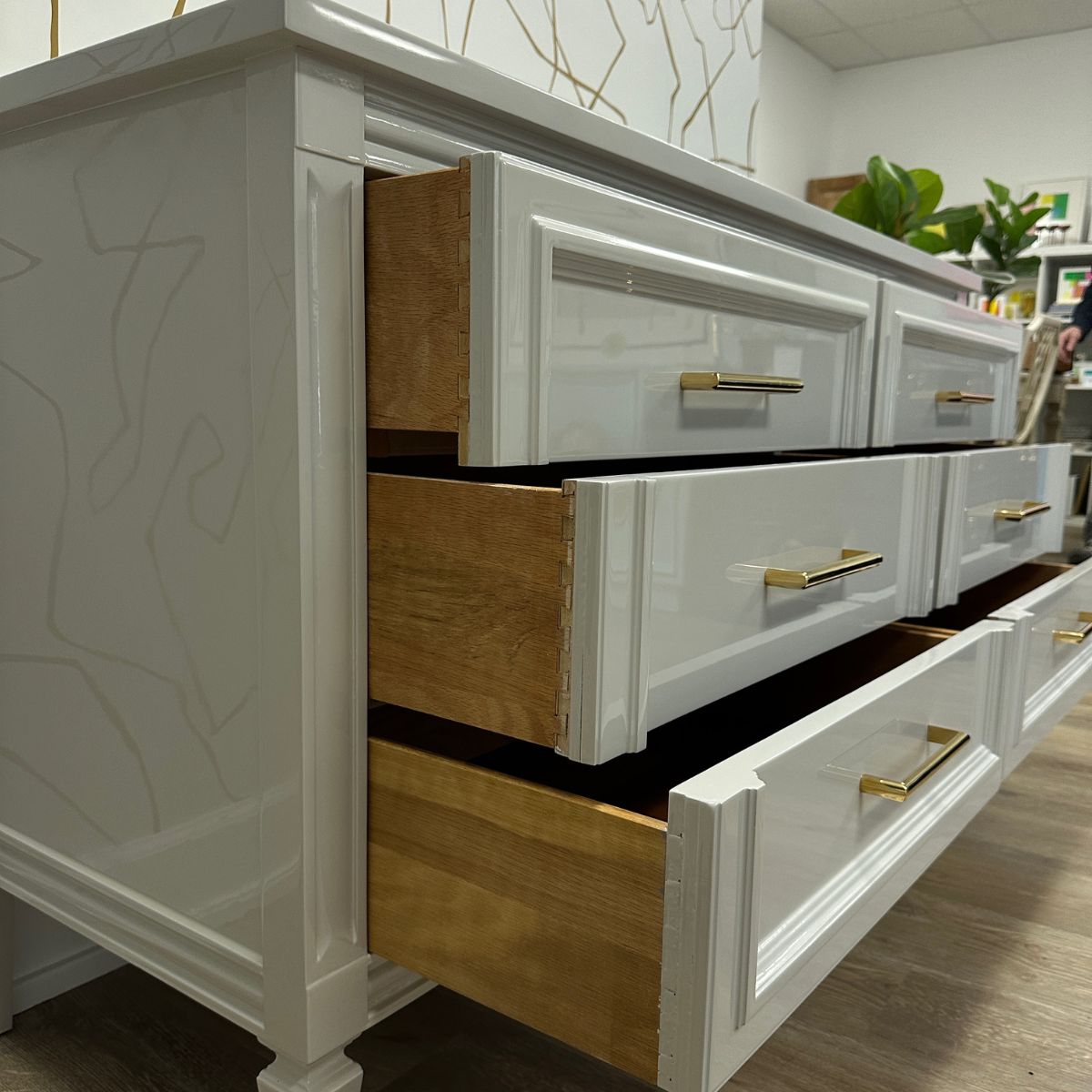 HWhite Custom Lowboy Buffet - Casey Grace Studio, LLC