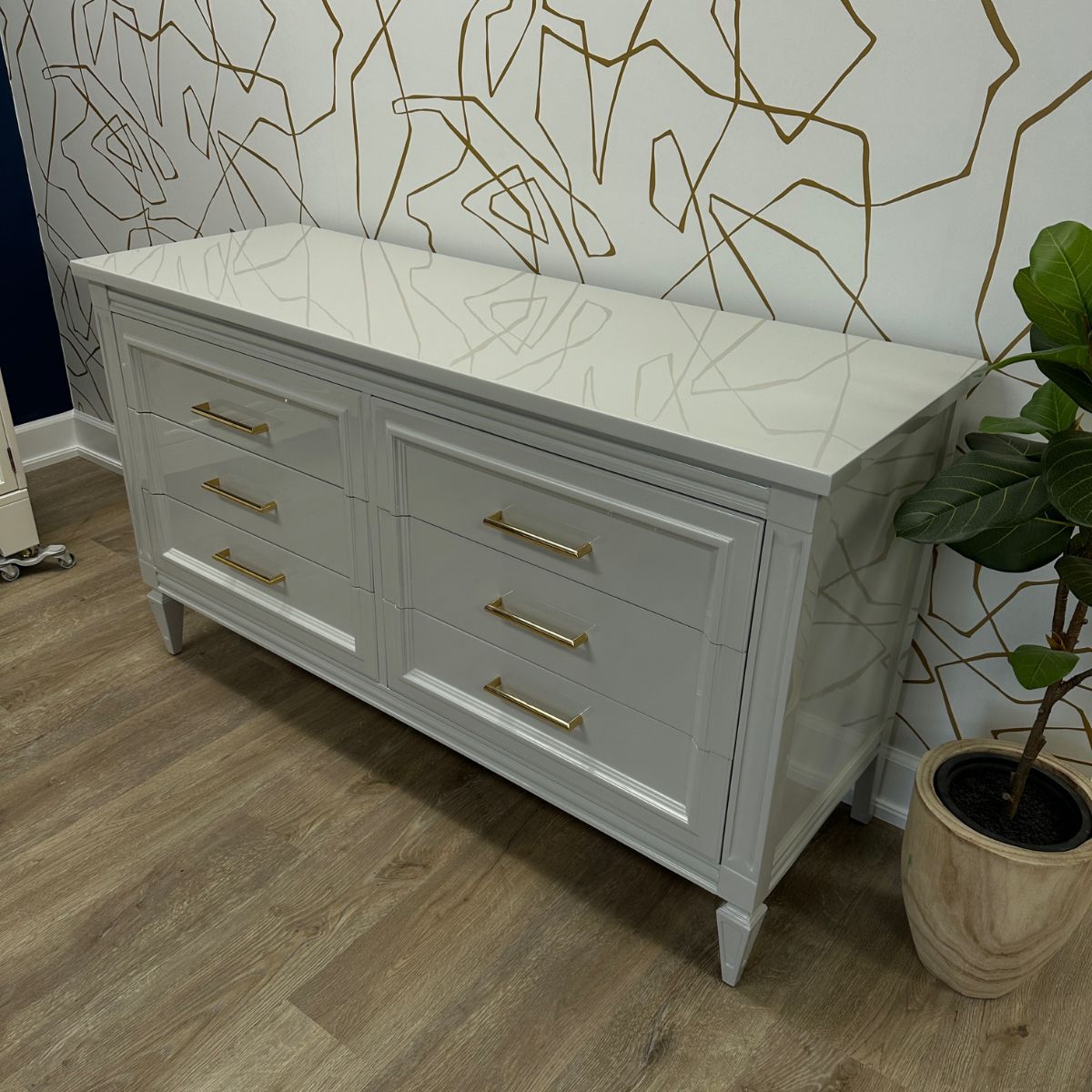 HWhite Custom Lowboy Buffet - Casey Grace Studio, LLC
