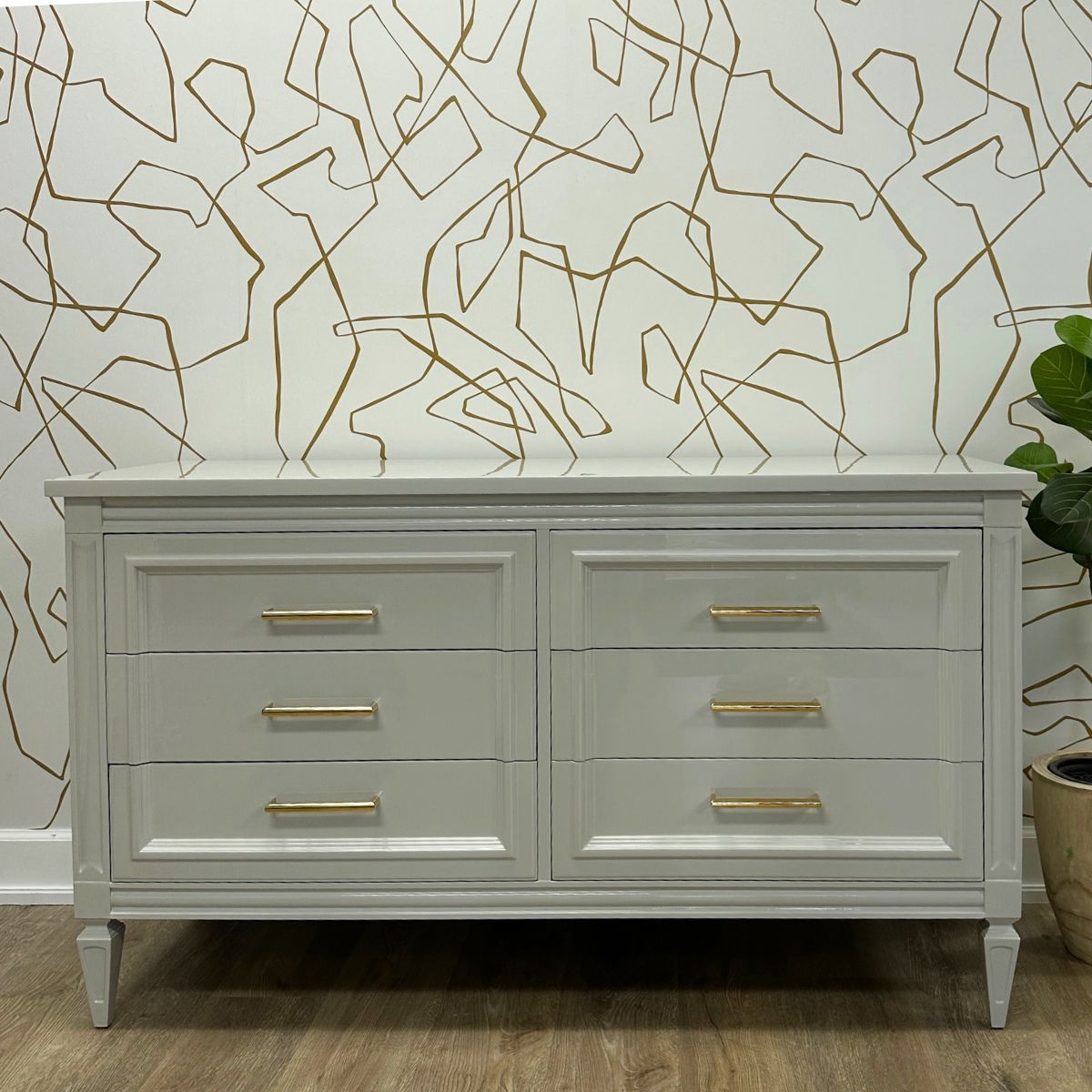 HWhite Custom Lowboy Buffet - Casey Grace Studio, LLC