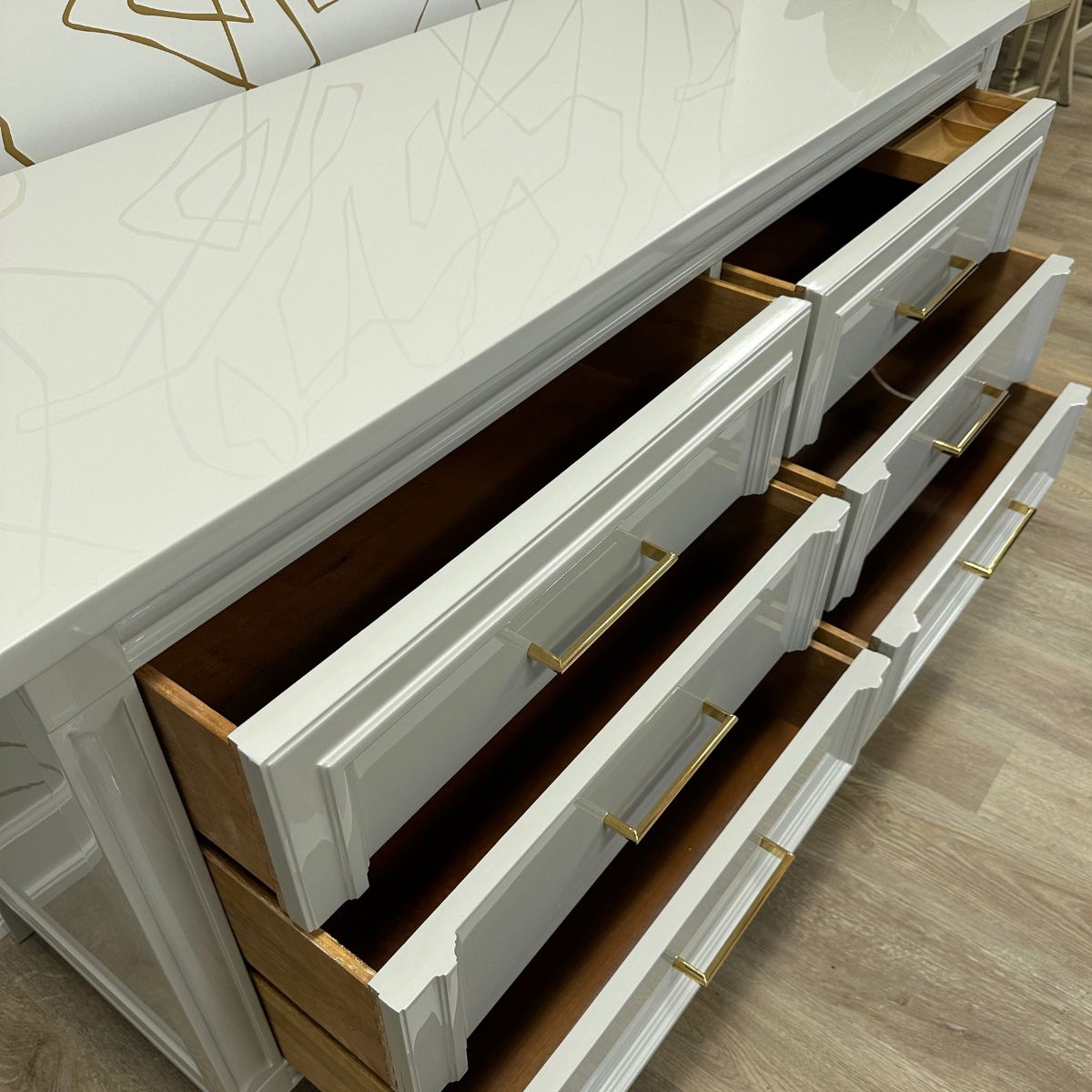 HWhite Custom Lowboy Buffet - Casey Grace Studio, LLC