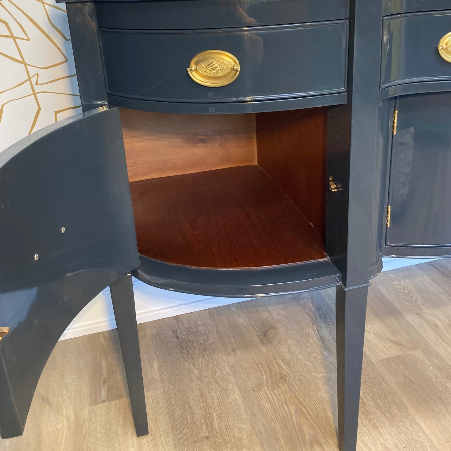 "Isabelle" Navy Lacquered Buffet