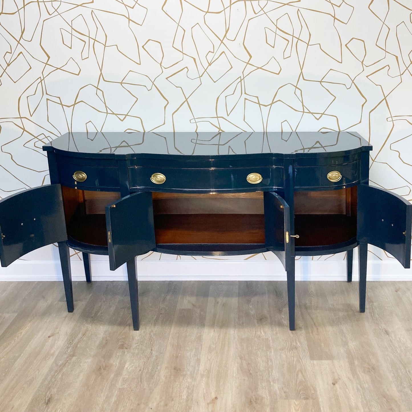 "Isabelle" Navy Lacquered Buffet