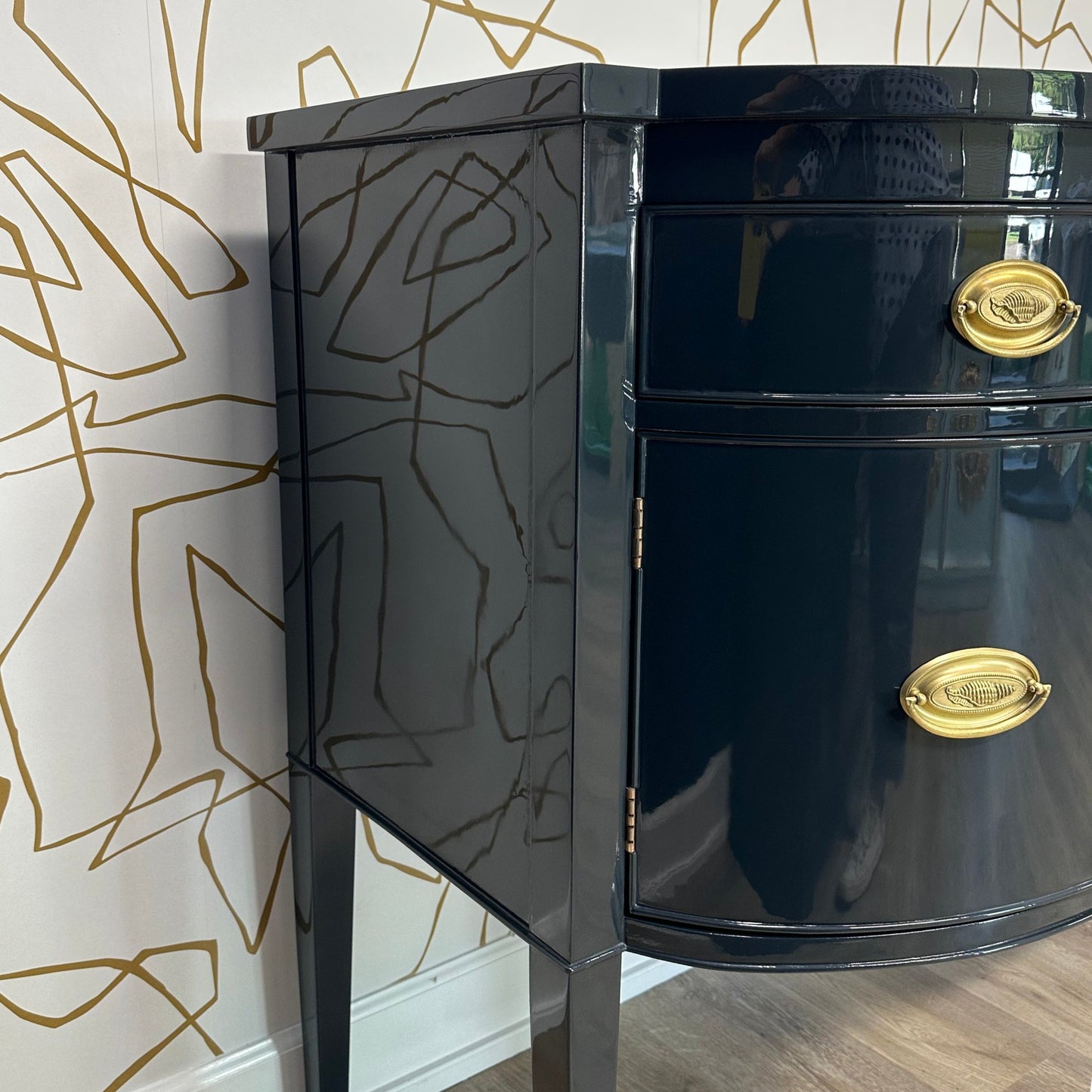 "Isabelle" Navy Lacquered Buffet