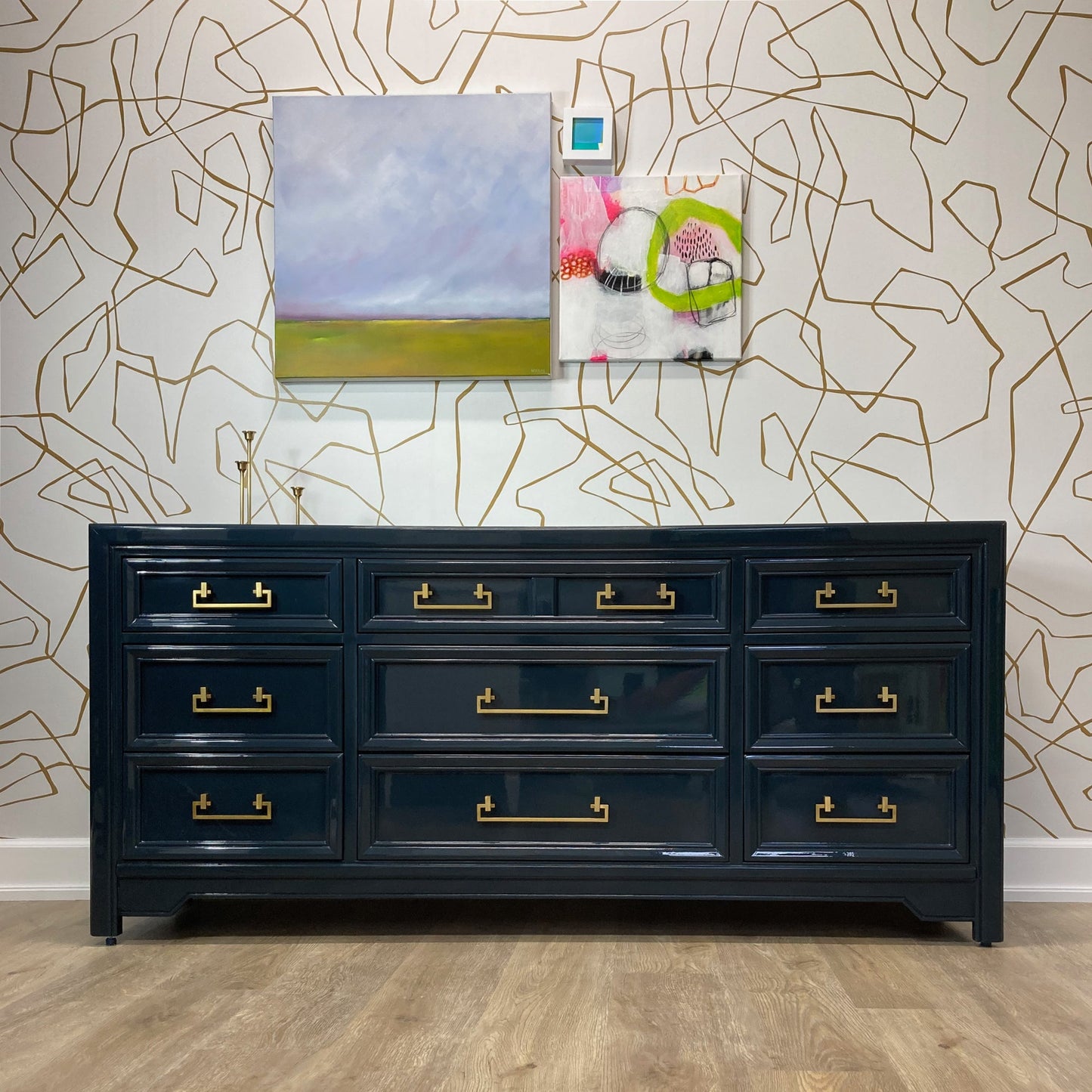 "Isaiah" Thomasville 9 Drawer Lowboy Dresser