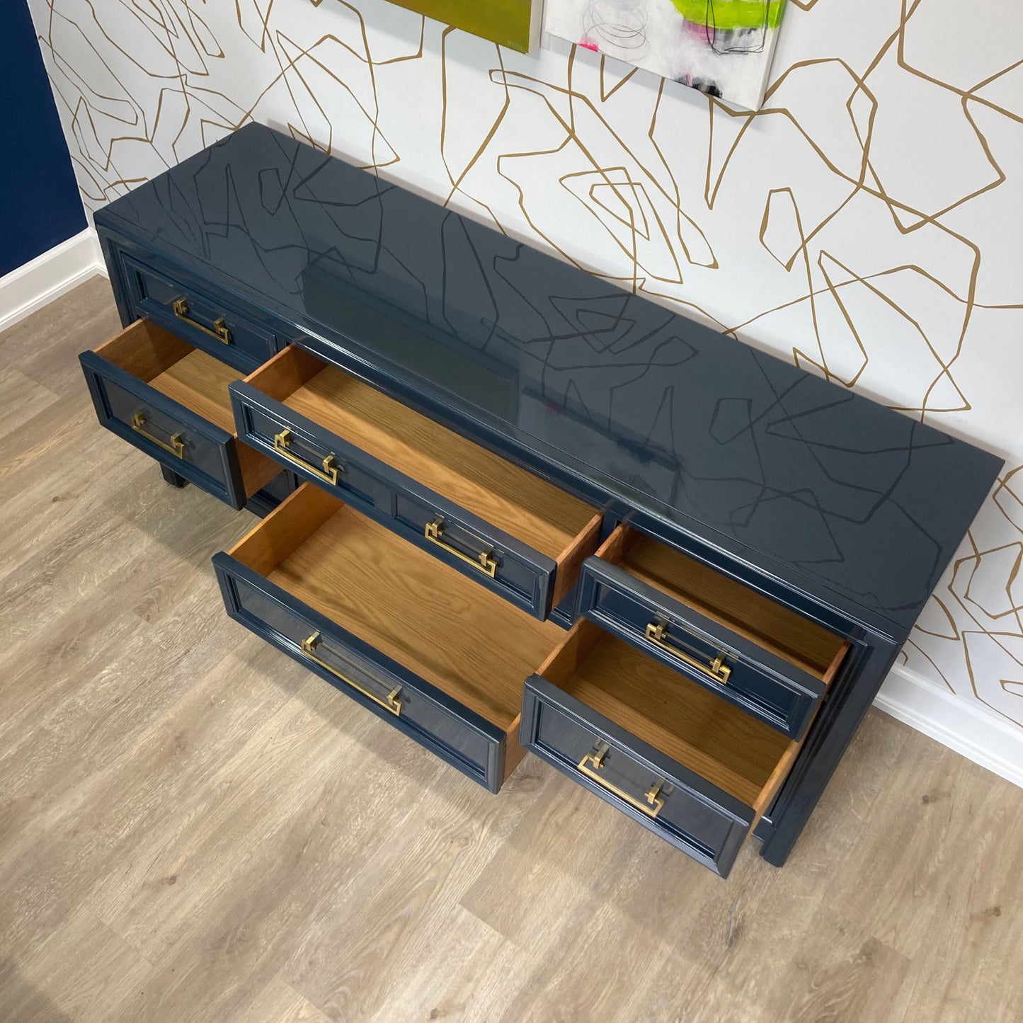 "Isaiah" Thomasville 9 Drawer Lowboy Dresser