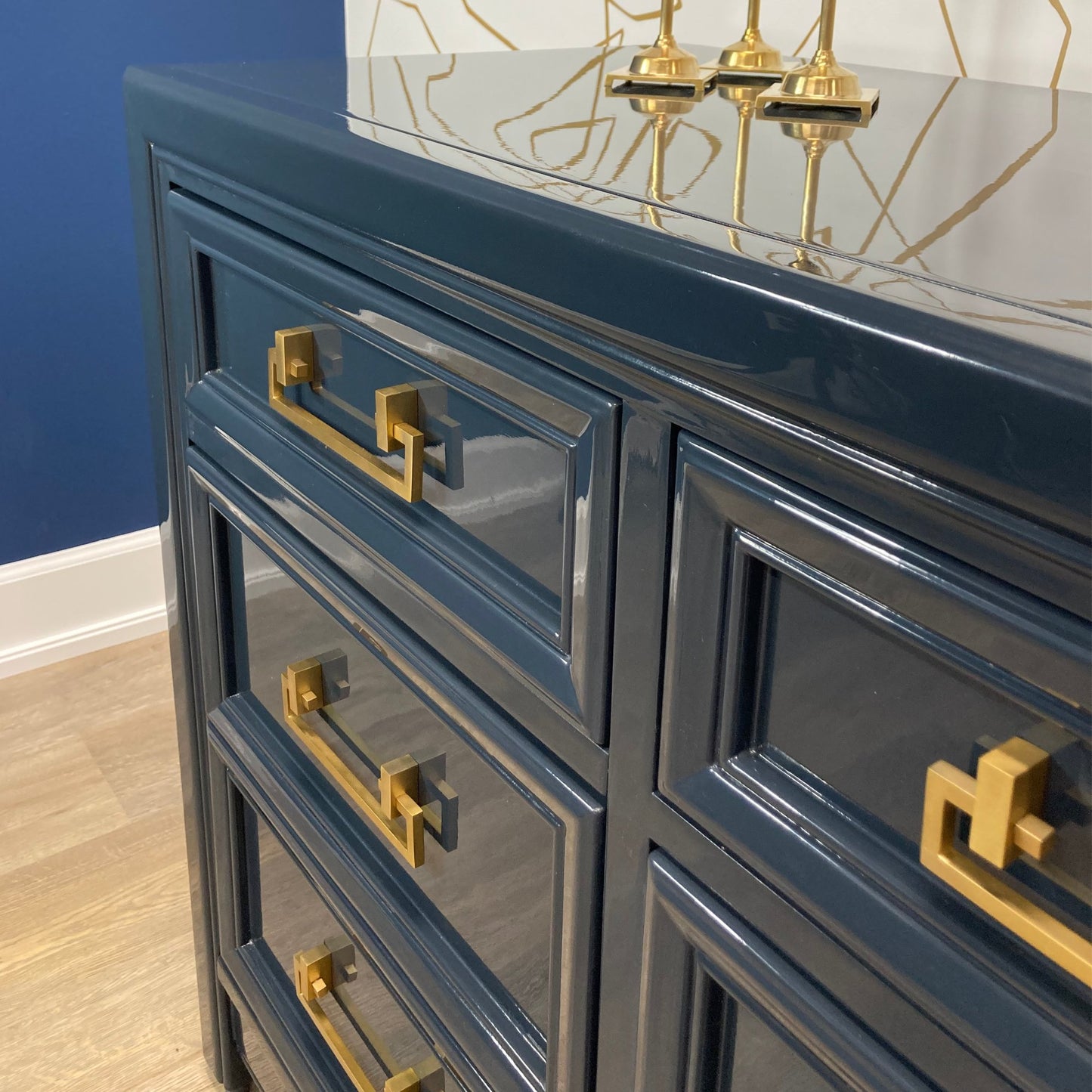 "Isaiah" Thomasville 9 Drawer Lowboy Dresser