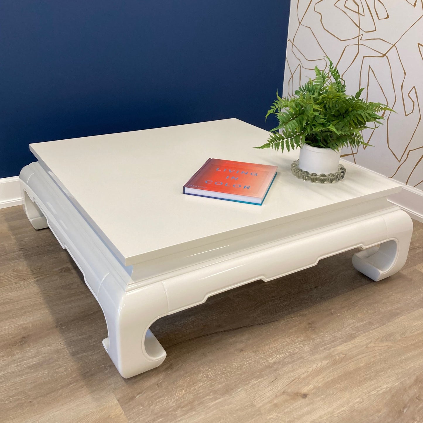 "Mason" White Ming Chinoiserie Coffee Table - Rheirloom Design - modern_vintage