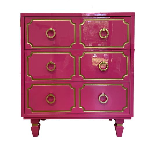"Ruby" Dorothy Draper Espana Chest - Casey Grace Studio, LLC