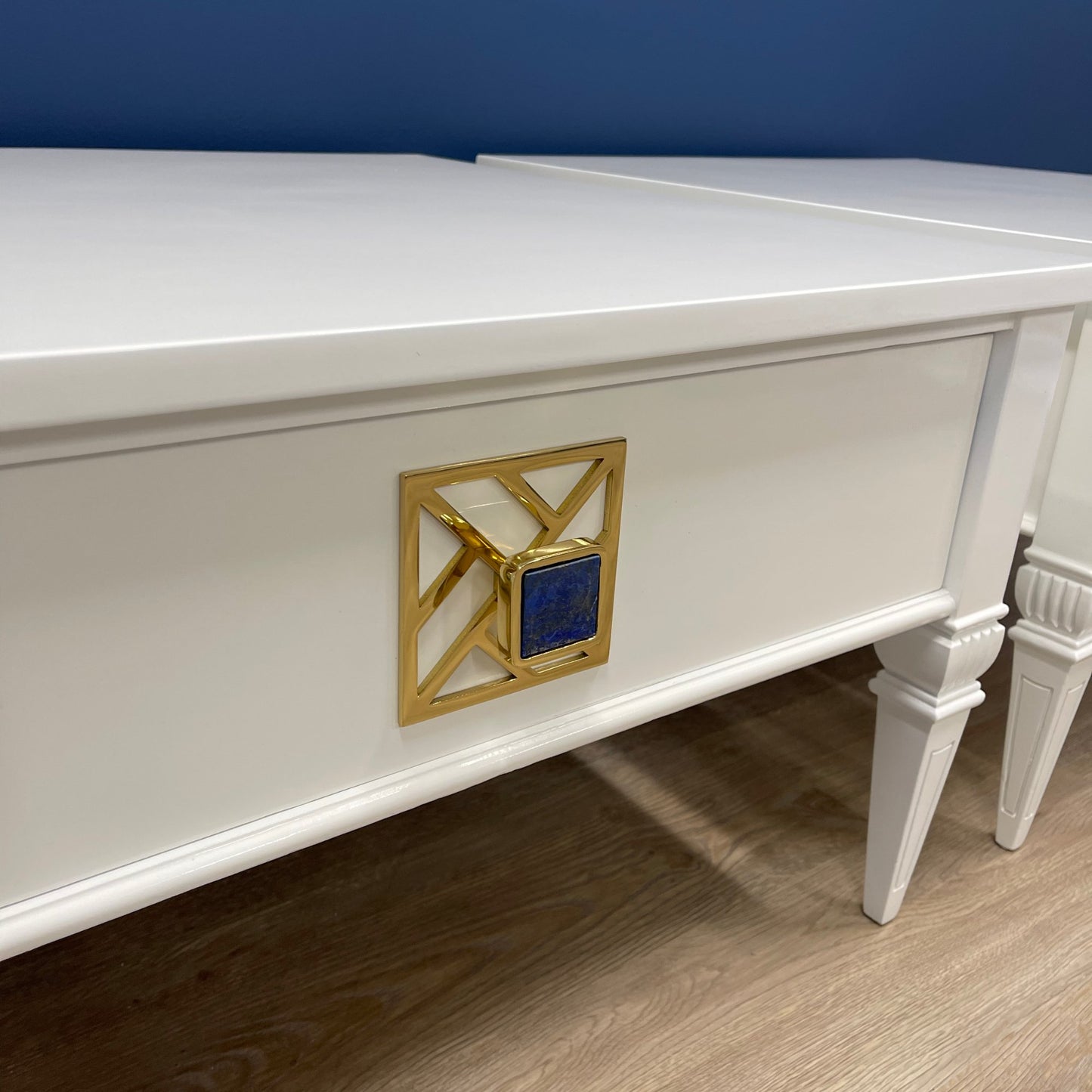 "The Beverlys" Bassett White End / Wide Table Pair