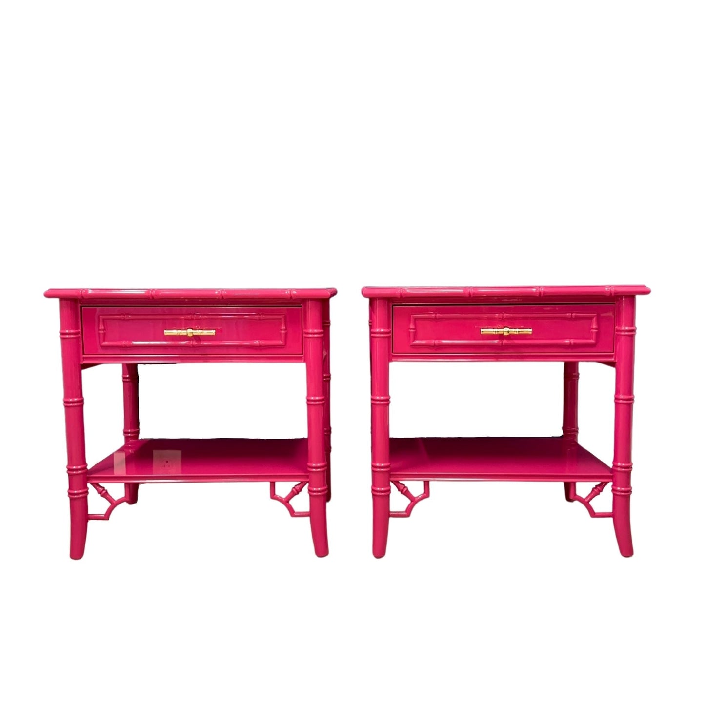"The Greers" Thomasville Faux Bamboo Nightstand Set - Casey Grace Studio, LLC