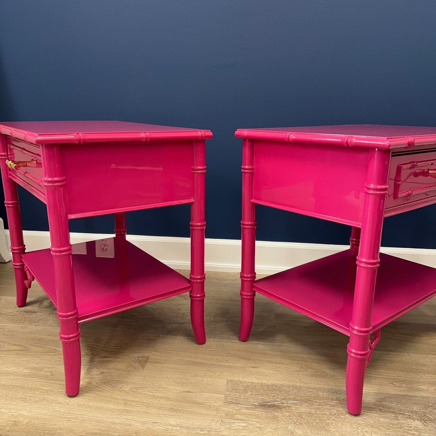 "The Greers" Thomasville Faux Bamboo Nightstand Set - Casey Grace Studio, LLC