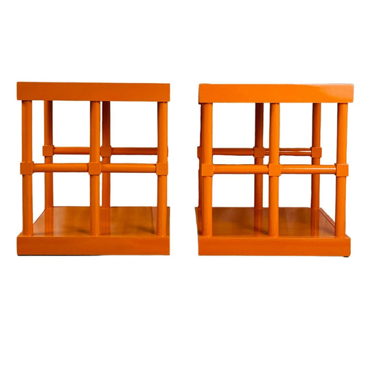"The Heathers" Drexel Post-Modern Side Tables - rheirloomdesign - modern_vintage Antique furniture, Home Furniture, Reclaimed furniture, Custom furniture, Painted furniture, Upcycled furniture, Unique furniture, Maximalist décor, Vintage furniture, Reclaimed, refurbished, lacquered furniture, lacquer furniture, Painted furniture, Painted antique furniture, Furniture Refinishing, Second Hand Furniture