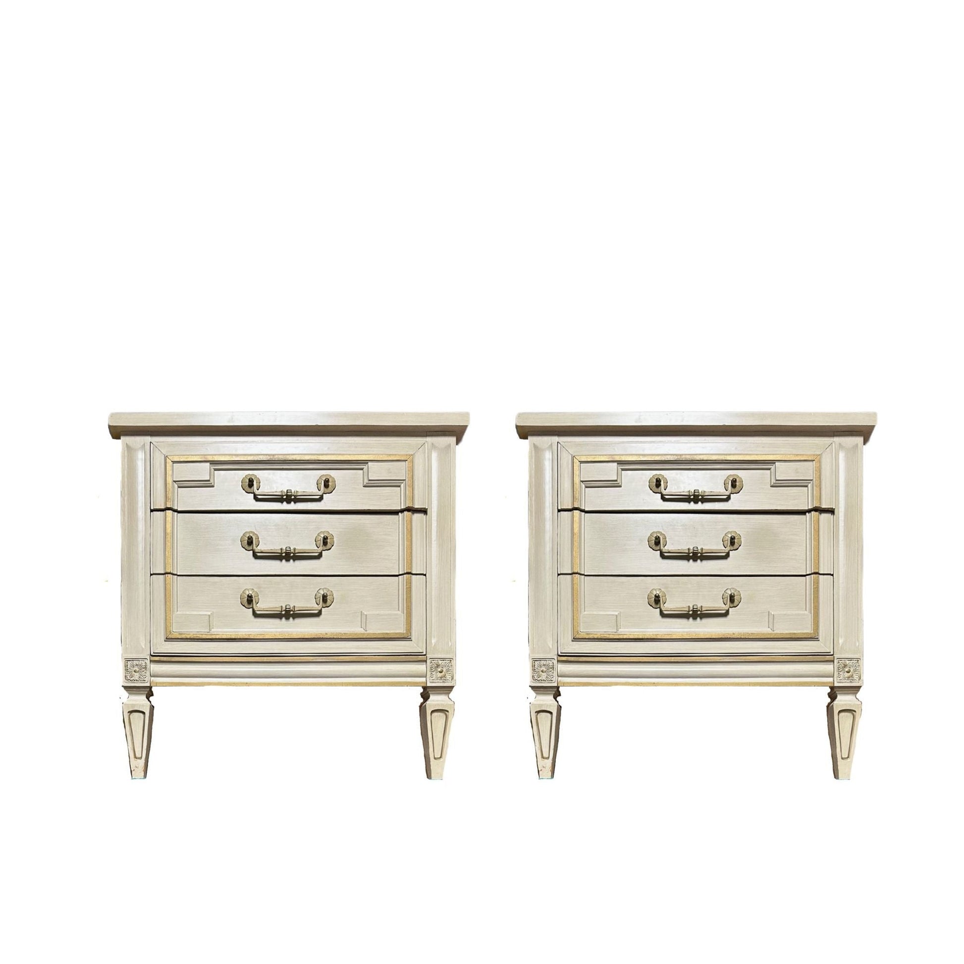"The Thompsons" Nightstand Set - Casey Grace Studio, LLC Antique furniture, Home Furniture, Reclaimed furniture, Custom furniture, Painted furniture, Upcycled furniture, Unique furniture, Maximalist décor, Vintage furniture, Reclaimed, refurbished, lacquered furniture, lacquer furniture, Painted furniture, Painted antique furniture, Furniture Refinishing, Second Hand Furniture