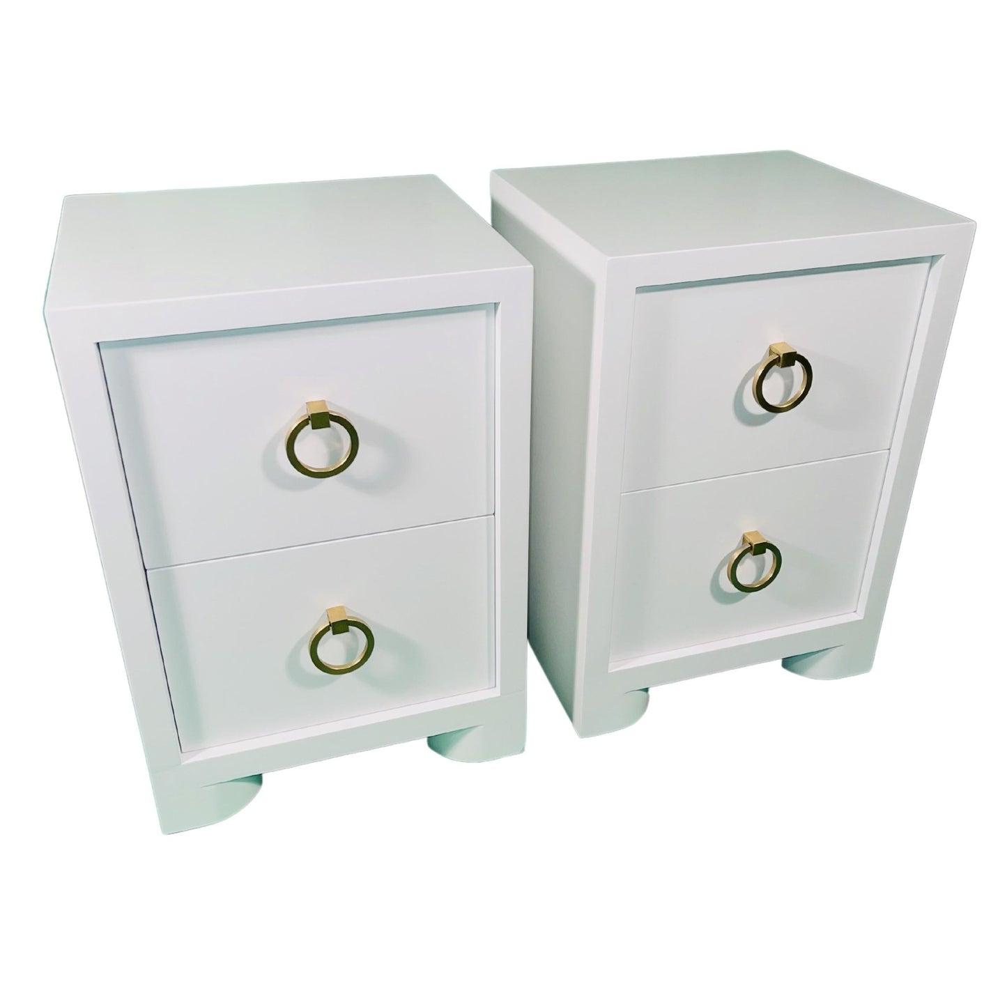 Vintage Mid-Century Nightstand Set Robsjohn Gibbings Style - Casey Grace Studio, LLC