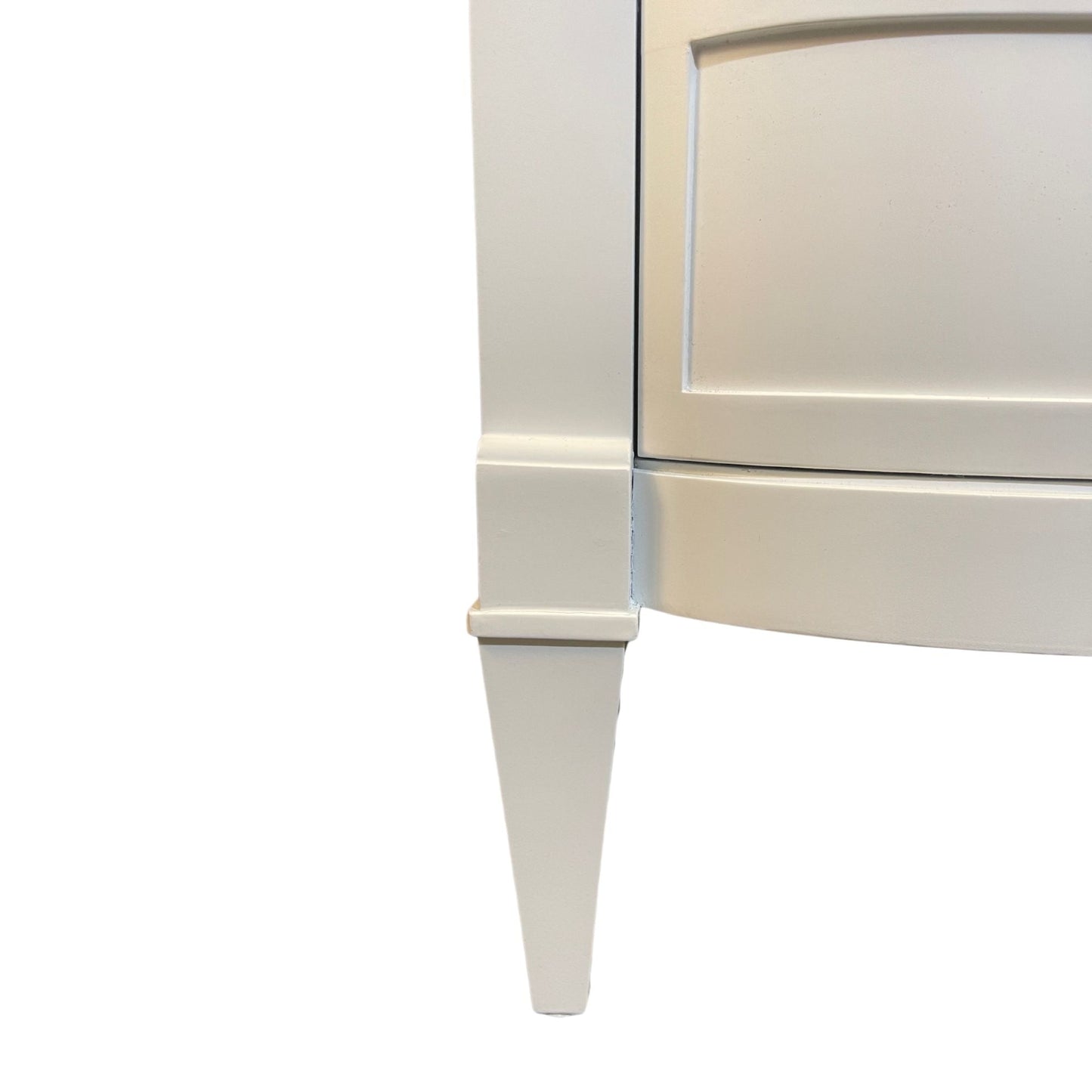 "Wyndell" Nightstand Pair / Ivory White Lacquer