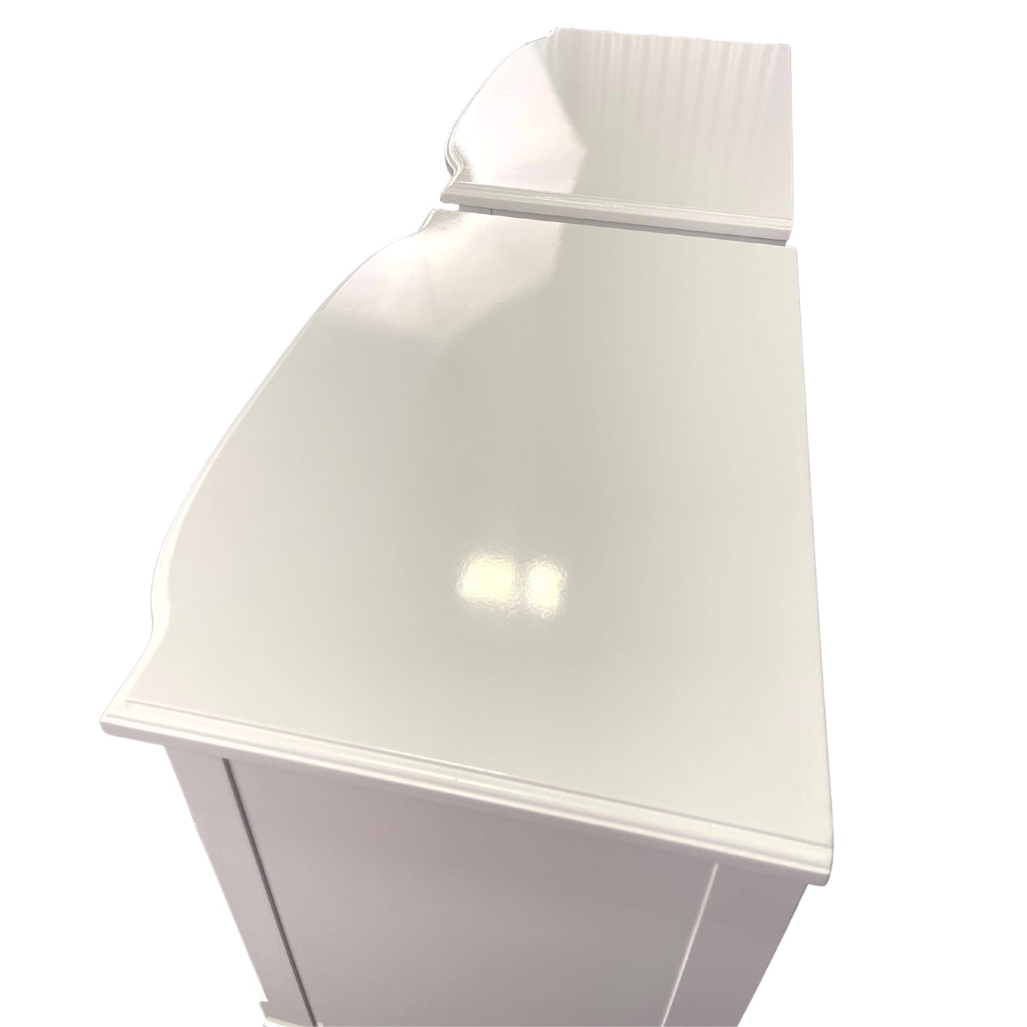 "Wyndell" Nightstand Pair / Ivory White Lacquer