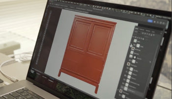 painted furniture ideas; deciding color and hardware when painting vintage furniture