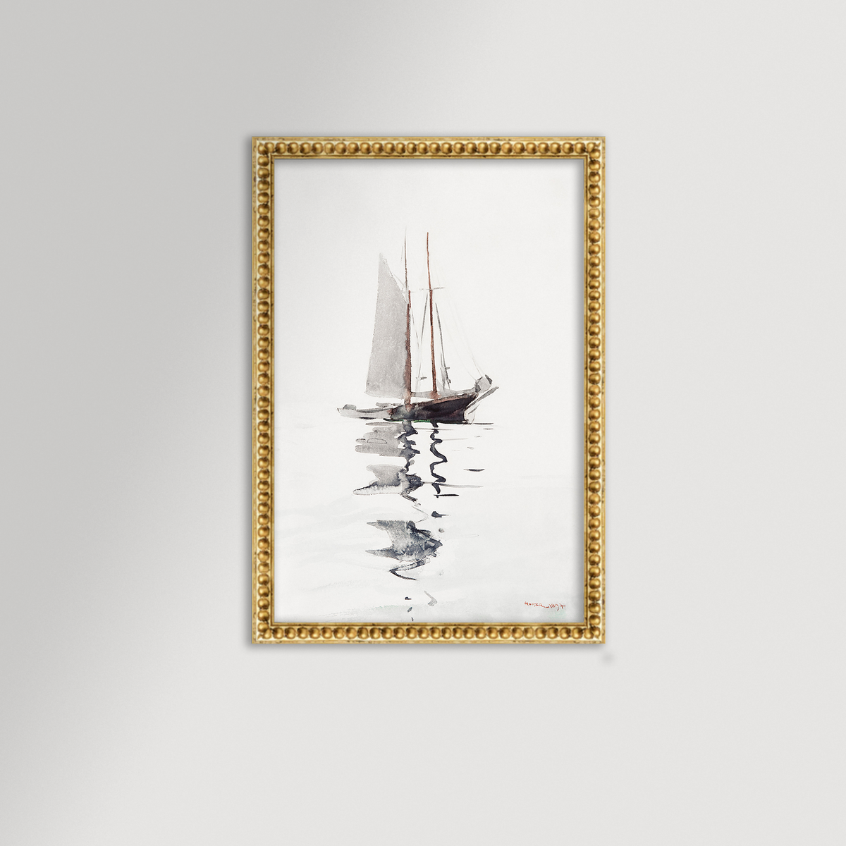 Watercolor Sailboat Archival Reproduction Art Print