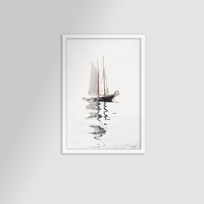 Watercolor Sailboat Archival Reproduction Art Print