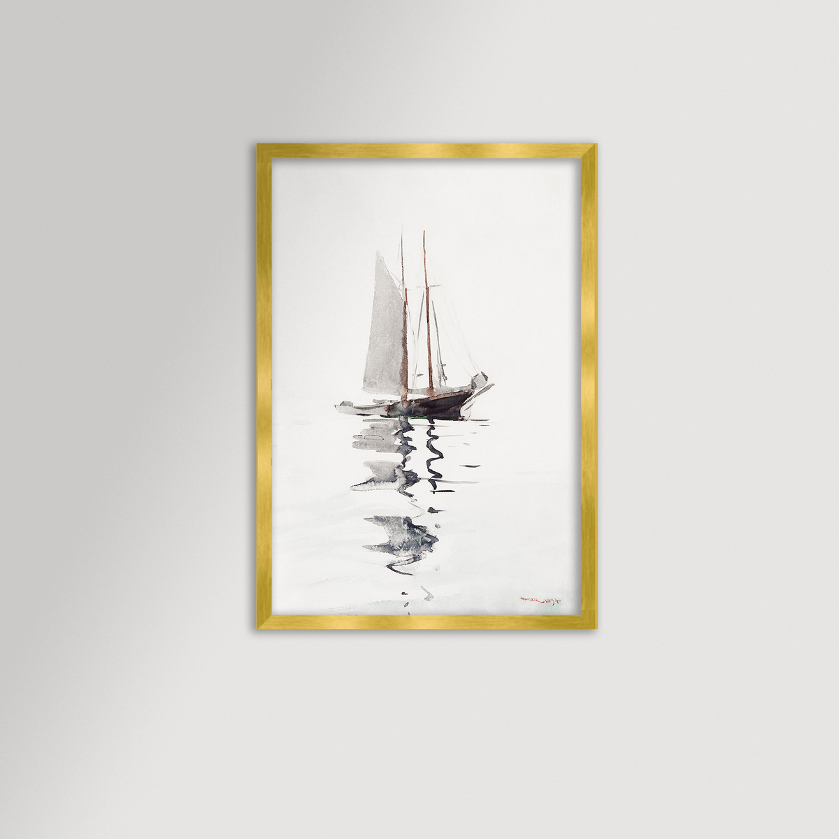 Watercolor Sailboat Archival Reproduction Art Print