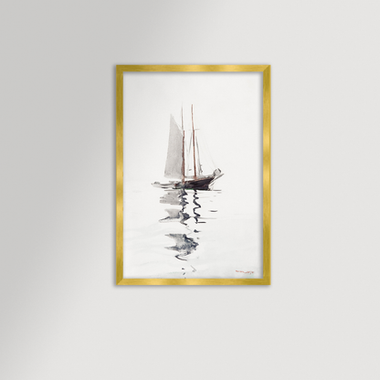 Watercolor Sailboat Archival Reproduction Art Print