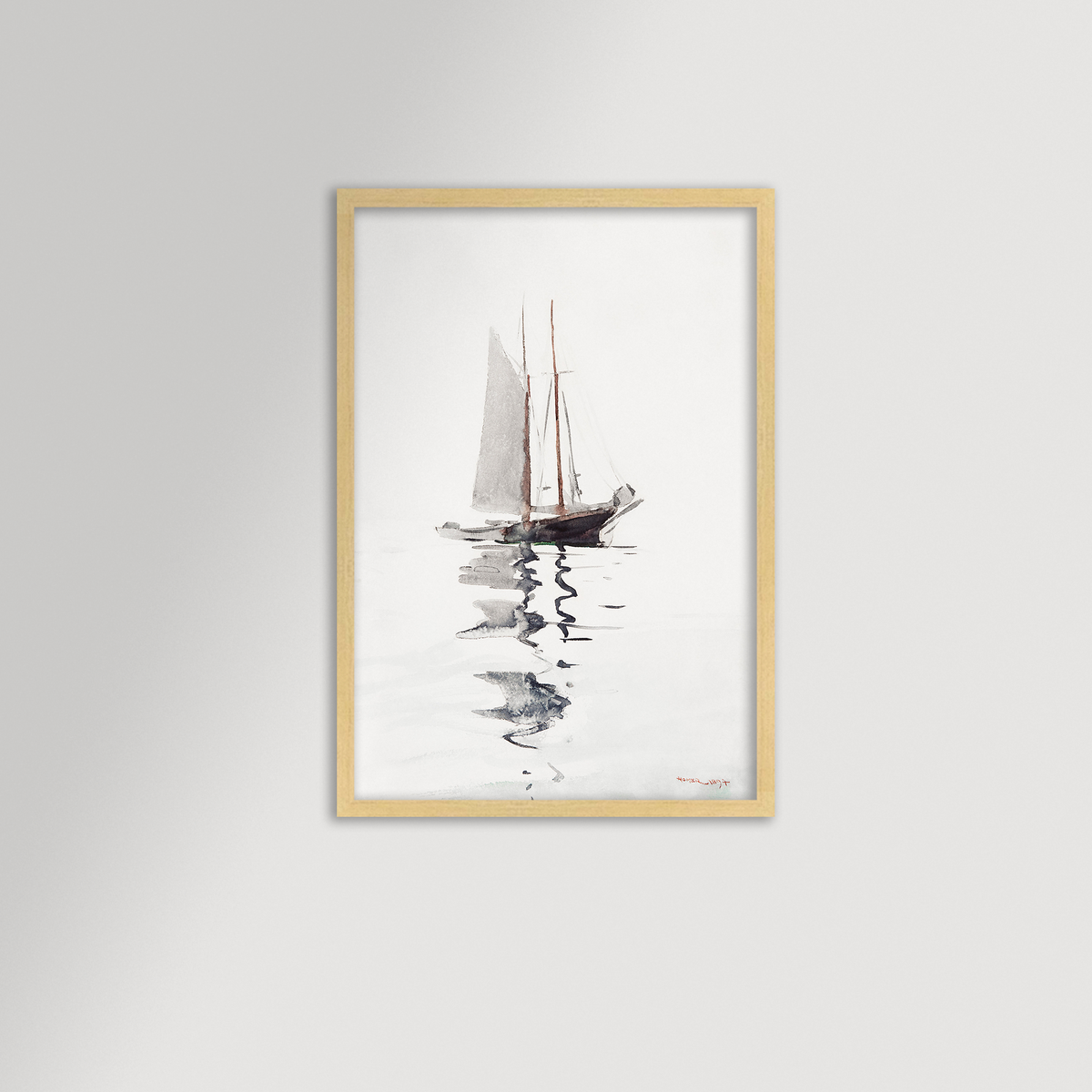 Watercolor Sailboat Archival Reproduction Art Print