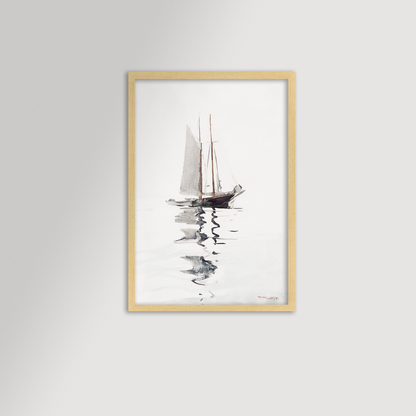Watercolor Sailboat Archival Reproduction Art Print