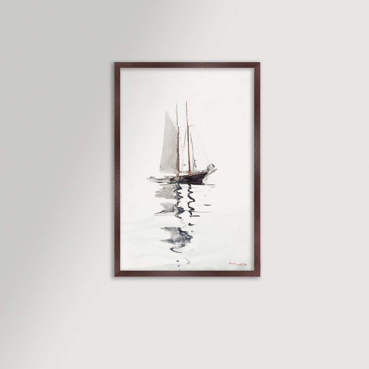 Watercolor Sailboat Archival Reproduction Art Print