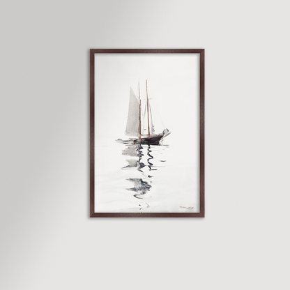 Watercolor Sailboat Archival Reproduction Art Print